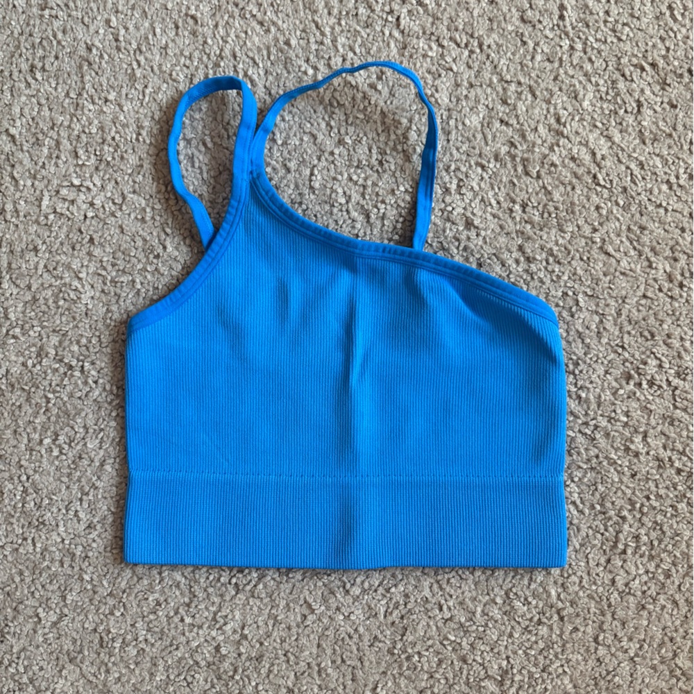 No Boundaries Vibrant Blue Ribbed Tank